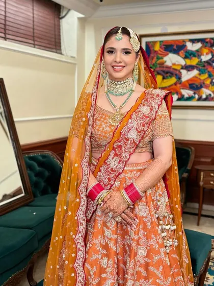 Another angle of Anureet's stunning bridal look.