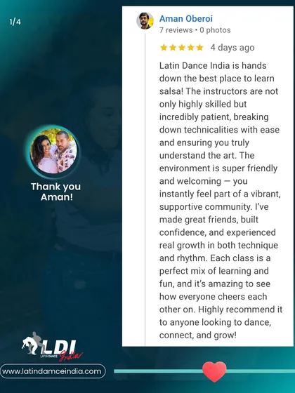 "The environment is super friendly and welcoming." Aman's review highlights the supportive community we've built, where students cheer each other on and grow in both technique and confidence.
