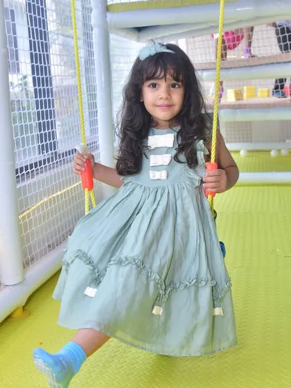 The simple joy of a swing is timeless. We have different types of swings integrated into our play structure to provide a variety of fun experiences for children.