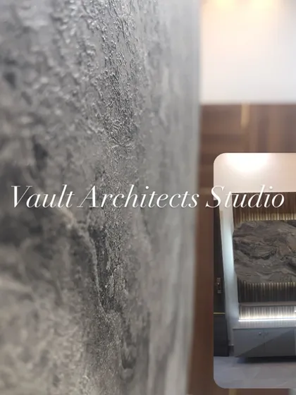 A close-up look at the texture and detail of the TV unit's feature panel. Craftsmanship is in the details, and I ensure every element is perfectly finished.