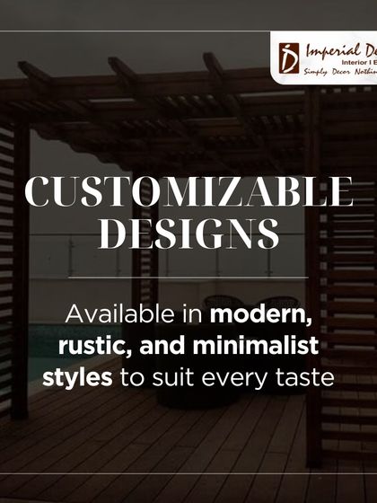 Every space is different, so my designs are customizable. Whether you prefer a modern, rustic, or minimalist style, I can craft a pergola that perfectly suits your home's aesthetic.