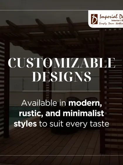 Every space is different, so my designs are customizable. Whether you prefer a modern, rustic, or minimalist style, I can craft a pergola that perfectly suits your home's aesthetic.