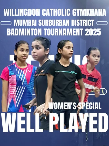A promotional graphic celebrating the thrilling finals of the U13 and U15 women's special tournament at Willingdon Catholic Gymkhana.