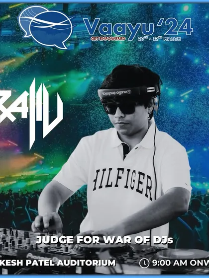 It was an honor to be a judge for the War of DJs at the Vaayu '24 college festival. It's great to see and support the next generation of talent.