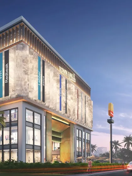 The Town Hall in Siliguri is designed to be a landmark on the city's skyline. This mixed-use project combines retail, cinemas, restaurants, and offices, creating a comprehensive destination for work, play, and community life.