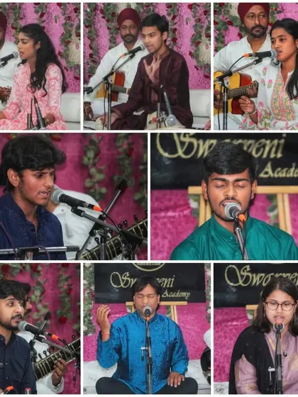 A collage of our talented senior students performing at the Swarveni Utsav.