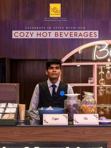Celebrate in style with our cozy hot beverages. Our dedicated bar serves freshly brewed tea and coffee, complete with a selection of cookies and pastries.