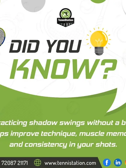 Did you know? Shadow swings are a powerful tool for perfecting your technique, building muscle memory, and improving shot consistency without even hitting a ball.