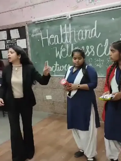 A practical activity with students to help them identify healthy versus unhealthy snacks. Here, I'm discussing the hidden sugars and fats in popular packaged foods.