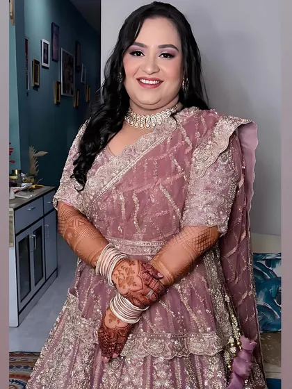 My pretty engagement bride Manushi. She wanted a soft and happy look, and her smile says it all.