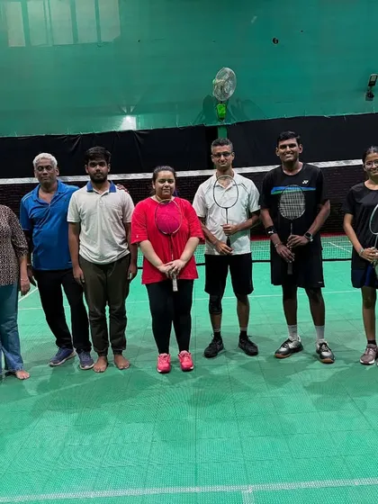 Another group of competitors ready to give their all on the court.