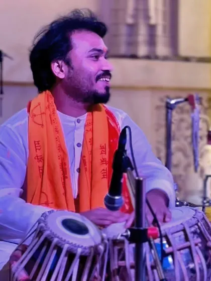 Offering my 'seva' (service) through music at the Shri Ram Lalla temple. It was a deeply moving and spiritual experience to perform in such a sacred space.