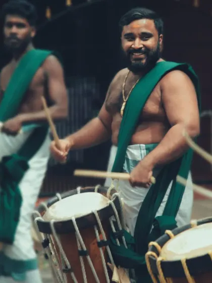 A smile of pure enjoyment during a performance. I believe that when we have fun on stage, the audience feels it too.