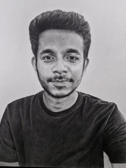 A highly realistic portrait commission, focusing on the subtle play of light and shadow on the face.