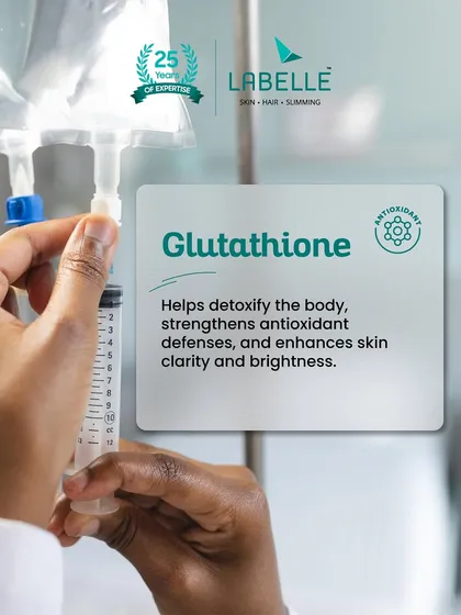 One of our key ingredients is Glutathione, a powerful antioxidant. This nutrient is essential for detoxifying the body, strengthening your natural defenses, and improving skin clarity for a brighter, more even complexion.