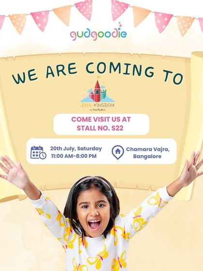 An invitation from Gudgoodie to visit their stall at the Little Kingdom event. I love it when our vendors are as excited as I am!