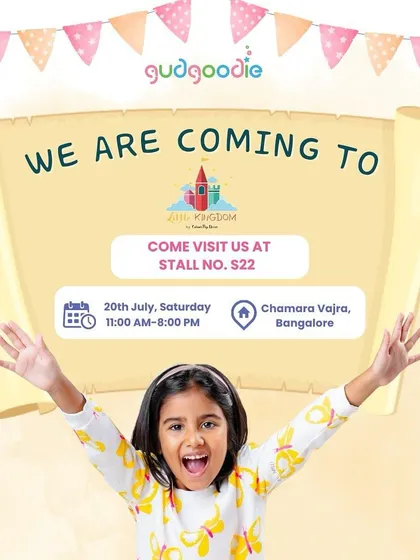 An invitation from Gudgoodie to visit their stall at the Little Kingdom event. I love it when our vendors are as excited as I am!