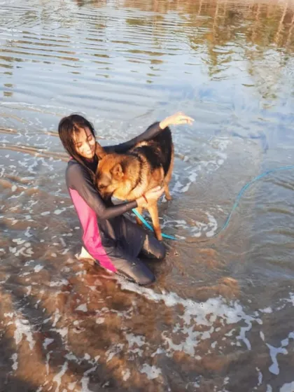 Theo is an aquaholic just like me. Finding activities that both you and your dog love is key to building a strong, joyful relationship.