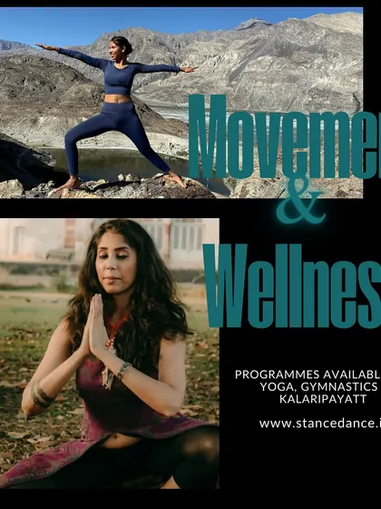An image representing our Movement and Wellness programs. We offer classes in Yoga, Gymnastics, and Kalaripayattu to nurture both body and mind.