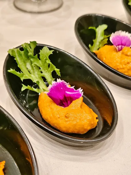 Tiny bites, big flavors! A pop of edible flower magic is proof that food can be both art and indulgence, even in the smallest of servings.