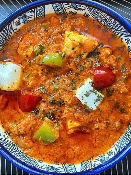 My version of Shahi Paneer, which can also be called Keto Paneer. It's a scrumptious way to include protein and veggies in your meal, cooked in healthy fats like ghee with a touch of cream and nuts.