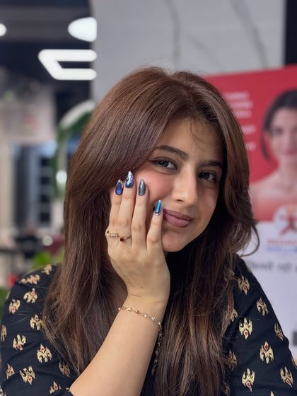She was so in love with her new nails she couldn't stop posing. This is the confidence I want every client to feel when they leave my salon. Happy? Bohot happy!