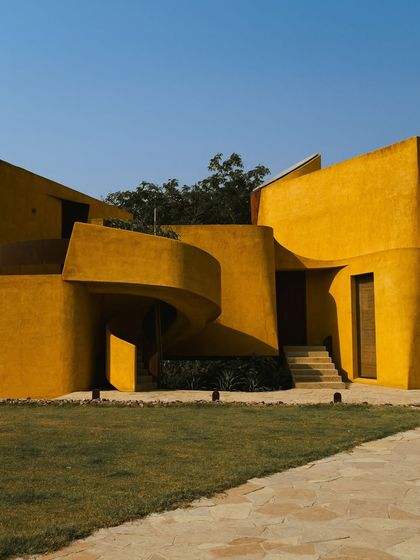 A full view of the Banyan Suite's unique structure, designed to offer both communal spaces and private corners.