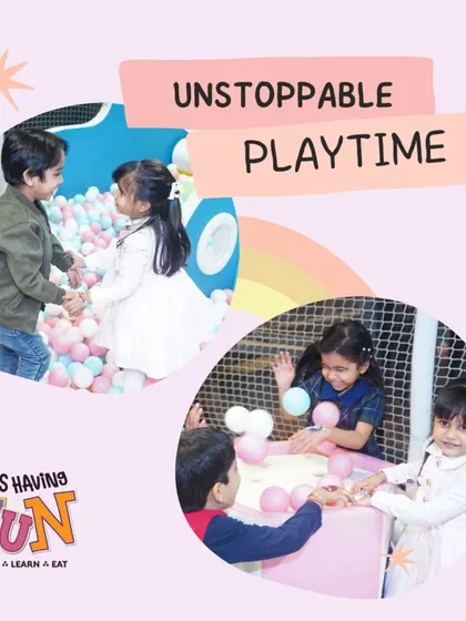 Unstoppable playtime in our massive ball pit. It's a favorite spot for kids to dance, play, and share giggles, providing endless entertainment during any party.