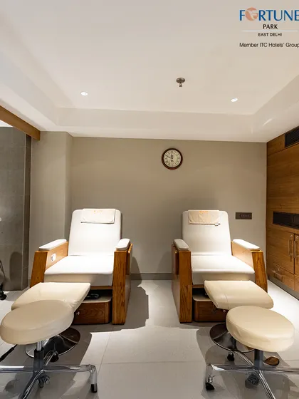 My foot therapy station is equipped for two, making it a great option for friends or partners to enjoy a relaxing treatment together.