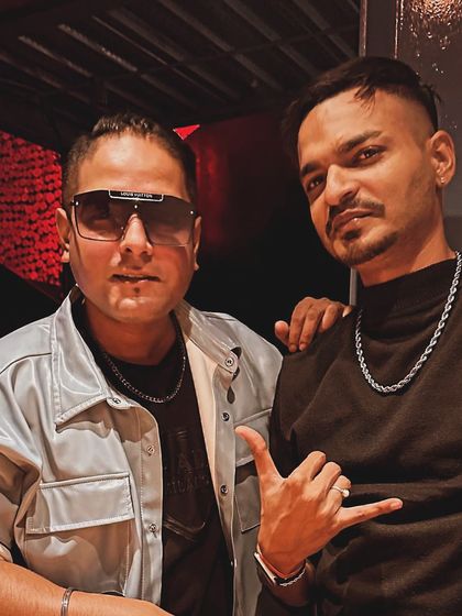 Children want attention. Adults want respect. Legends don’t care. Posing with a friend and fellow artist.