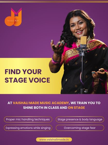 A great voice in class needs to become a great stage voice. At my academy, we train you to shine on stage by teaching proper mic handling, stage presence, emotional expression, and overcoming stage fear.