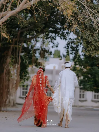 A walk into forever, hand in hand. This moment from a traditional South Indian wedding in Tirupati captures the beautiful beginning of a new journey. My team and I specialize in destination wedding management, ensuring every tradition is honored, no matter where your story takes you.