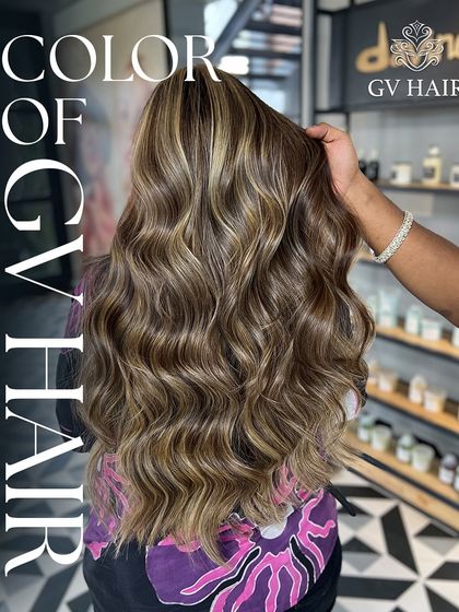 Another angle of this gorgeous balayage. The color placement is designed to look natural and grow out beautifully.