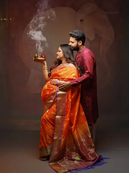We love celebrating your culture. This couple's portrait, taken in our studio, blends traditional attire and rituals with fine art photography to create a memory that honors your family's heritage.