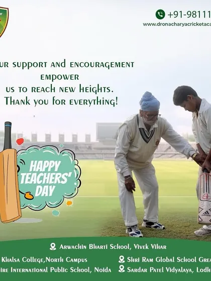 On Teacher's Day, we honor our ultimate Guru, Shri Gurcharan Singh ji. This image of him guiding a young player perfectly captures his lifelong dedication to nurturing talent, a philosophy that remains the cornerstone of our academy.