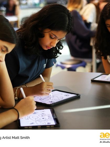 Students are deeply focused on their digital illustrations during a comic workshop. We provide the tools and guidance for students to explore their creativity and develop their artistic skills.