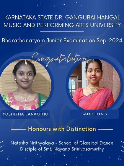More congratulations are in order for Yoshitha and Samritha, who also passed their junior examinations with Honours with Distinction. We celebrate the success of every student.
