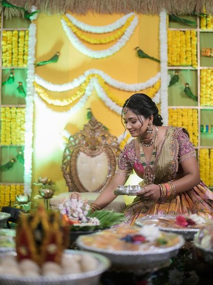 Anthariya by Nidhi Gowda - Custom Bridal & Occasion Wear Upcycled Kanjivaram Lehengas (Langa Voni) photo 65