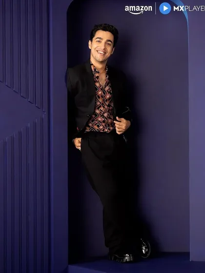 Another promotional shot of Gagan Arora, where the modern and youthful styling helps create a strong visual identity for the actor.