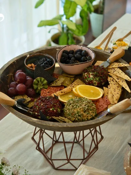 A beautifully arranged cheese and charcuterie platter for a baby shower. I work with trusted partners to ensure that every aspect of your event, including the food, is presented with style.