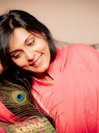 A happy and relaxed moment captured during the creative portrait session.