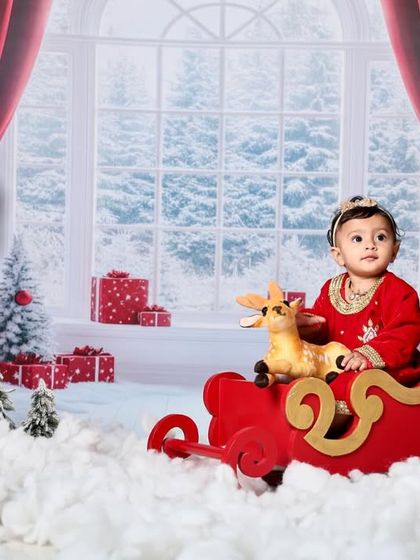 Another angle of our popular Christmas sleigh setup.