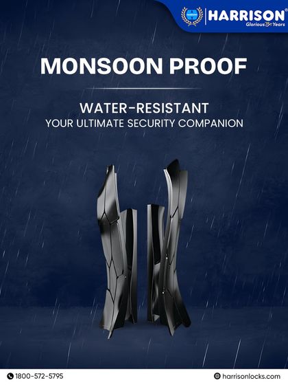 Our monsoon-proof, water-resistant locks are your ultimate security companion. This image highlights the durability of our locks, designed to brave the storm and keep your home secure.