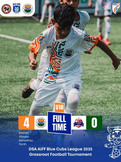 Our U10 squad showed their dominance with a 4-0 win, with goals from Ekansh, Vihaan, Aaradhay, and Parth.