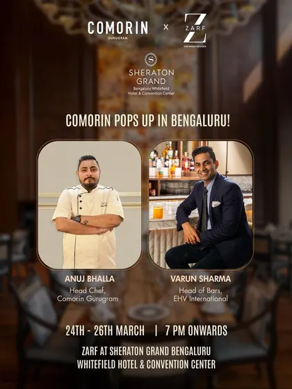 Bengaluru, we're coming for you! Announcing our pop-up at Zarf, Sheraton Grand, featuring a curated menu from our Gurugram team.