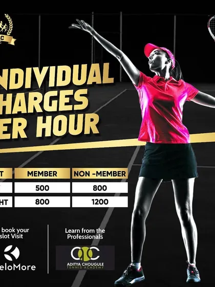 We offer individual court charges for our professional tennis courts, with different rates for day and night slots. This ensures accessibility for both members and non-members.