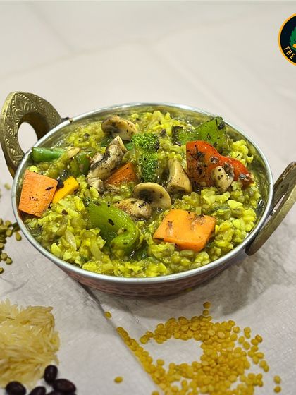 Wholesome comfort in every spoonful. This is my Chilka Mung Dal Khichdi, the ultimate Indian soul food made healthy and delicious.