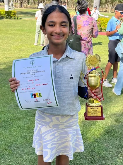 Unnati Singh, winner of Category D at the IGU North Zone event in Meerut. We had three players on the podium at this tournament.