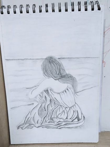 A student's submission from an online class, capturing a quiet moment of reflection.