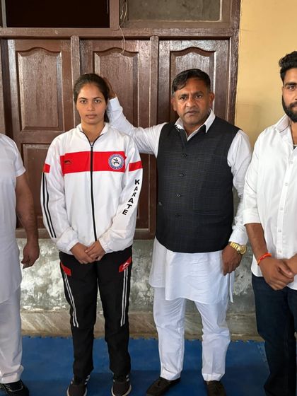 Another shot of my senior female student, a testament to the strength and confidence we build in our women's batches.